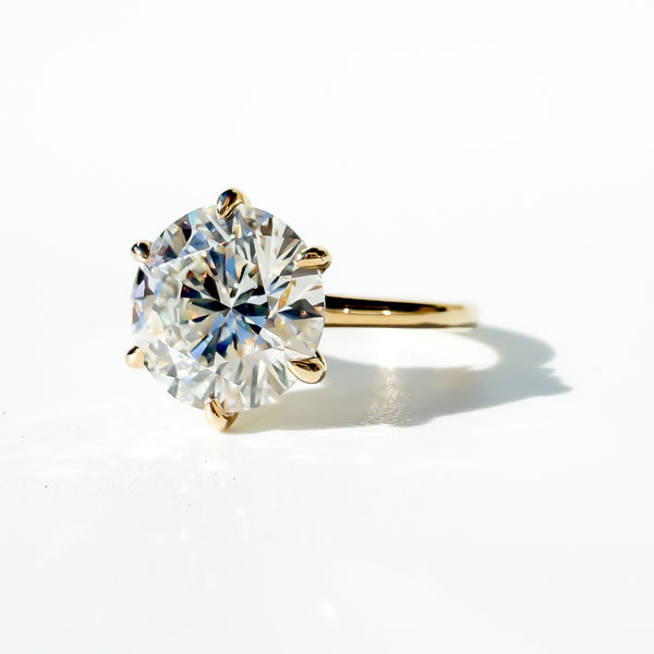 4.53ct Round Brilliant Solitaire with Hidden Halo