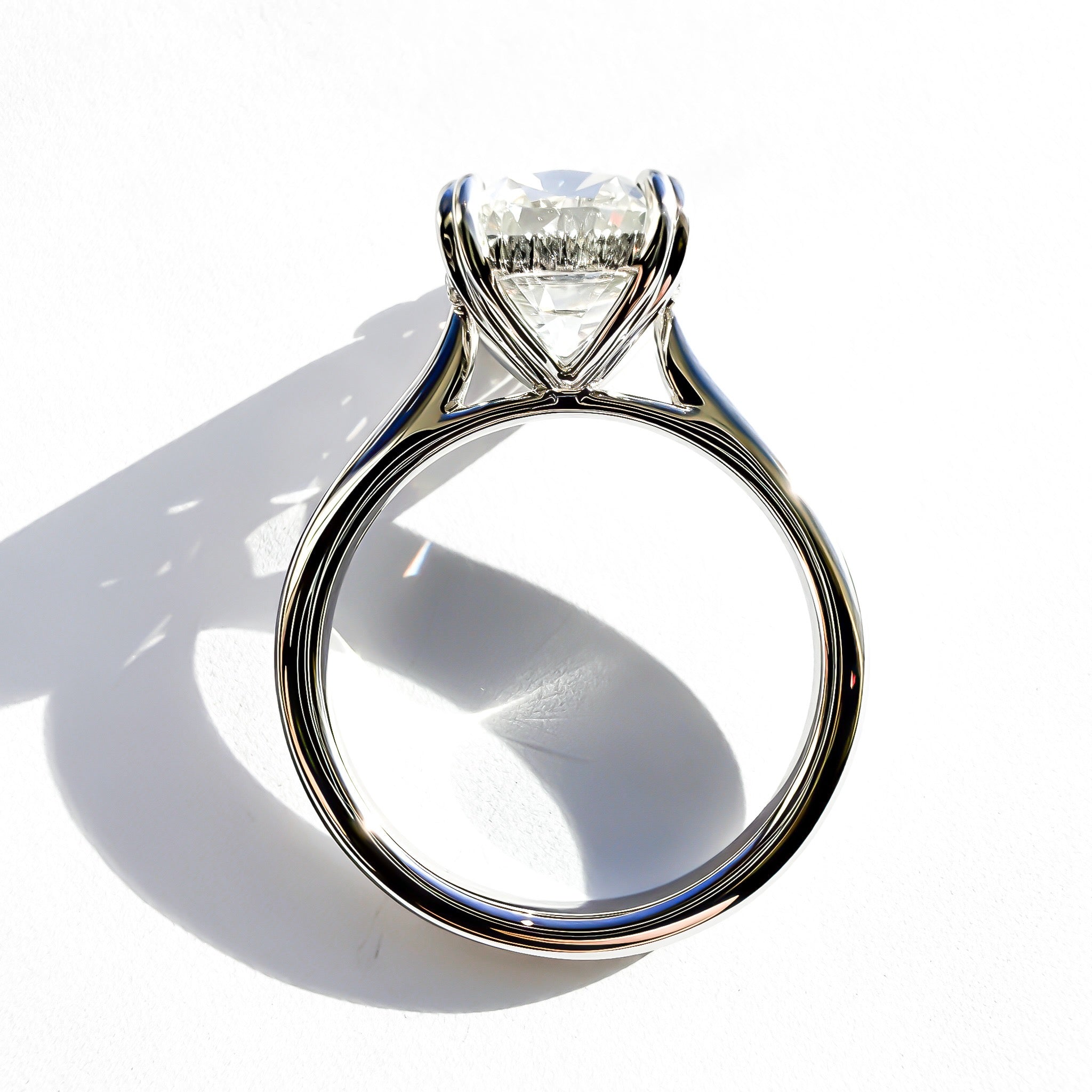 Old Mine Cut Cushion Solitaire in Platinum