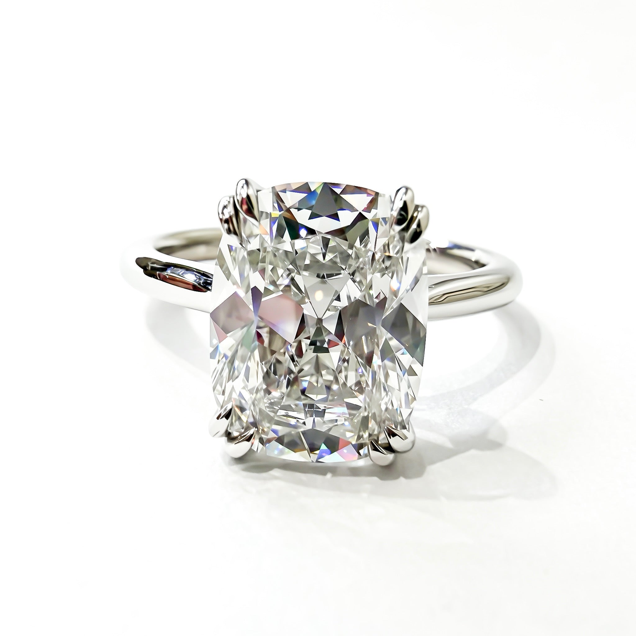 Old Mine Cut Cushion Solitaire in Platinum