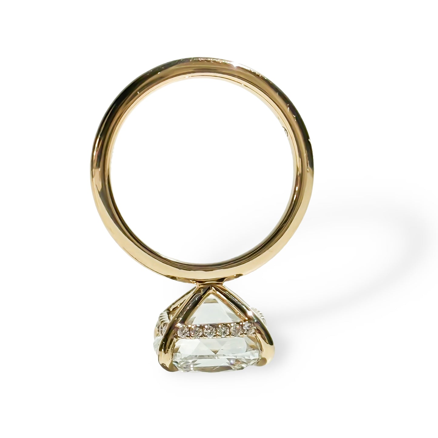 5ct Old Mine Cut Cushion Engagement Ring