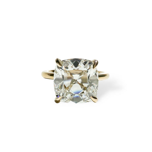 5ct Old Mine Cut Cushion Engagement Ring