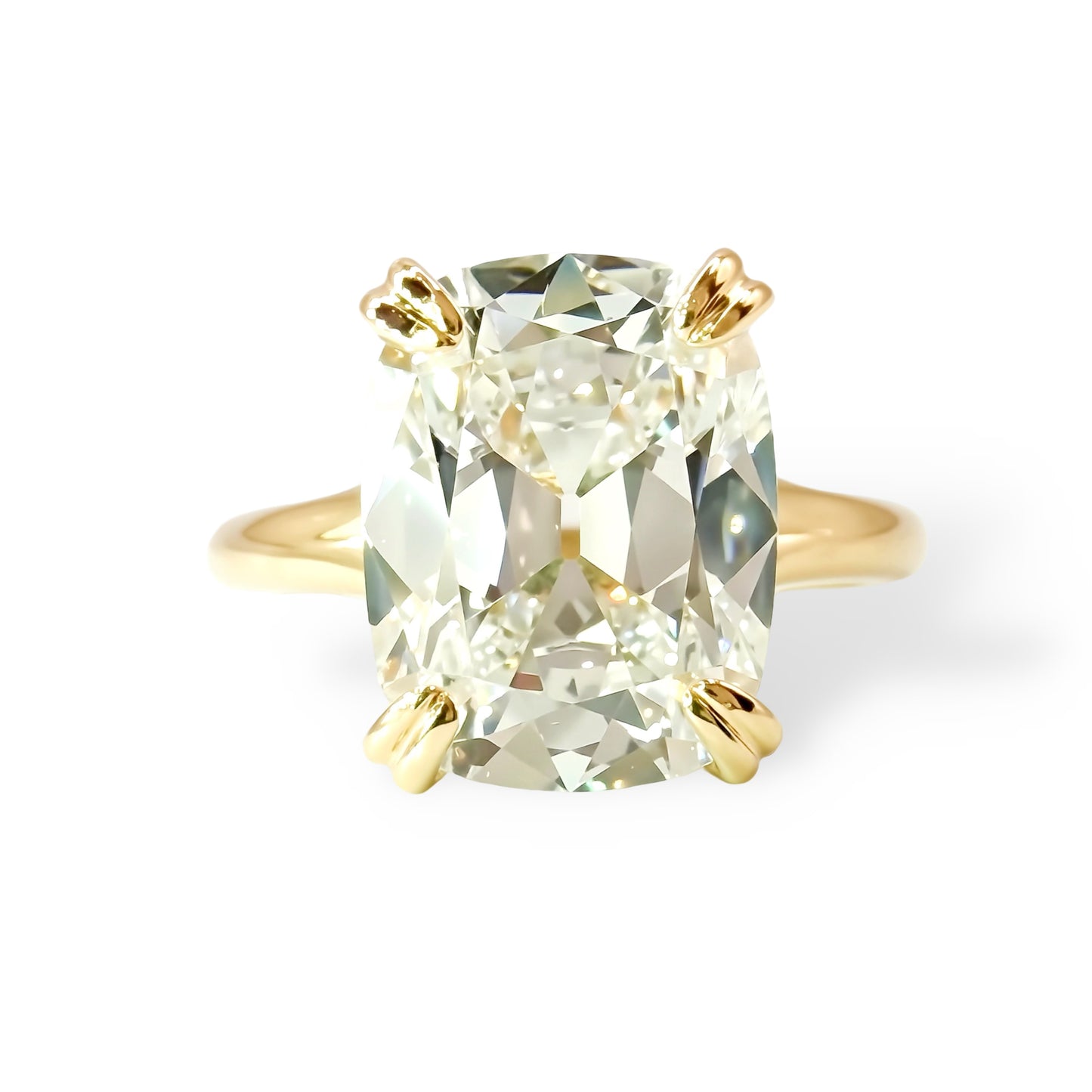 The Embrace Old Mine Cut Cushion Solitaire