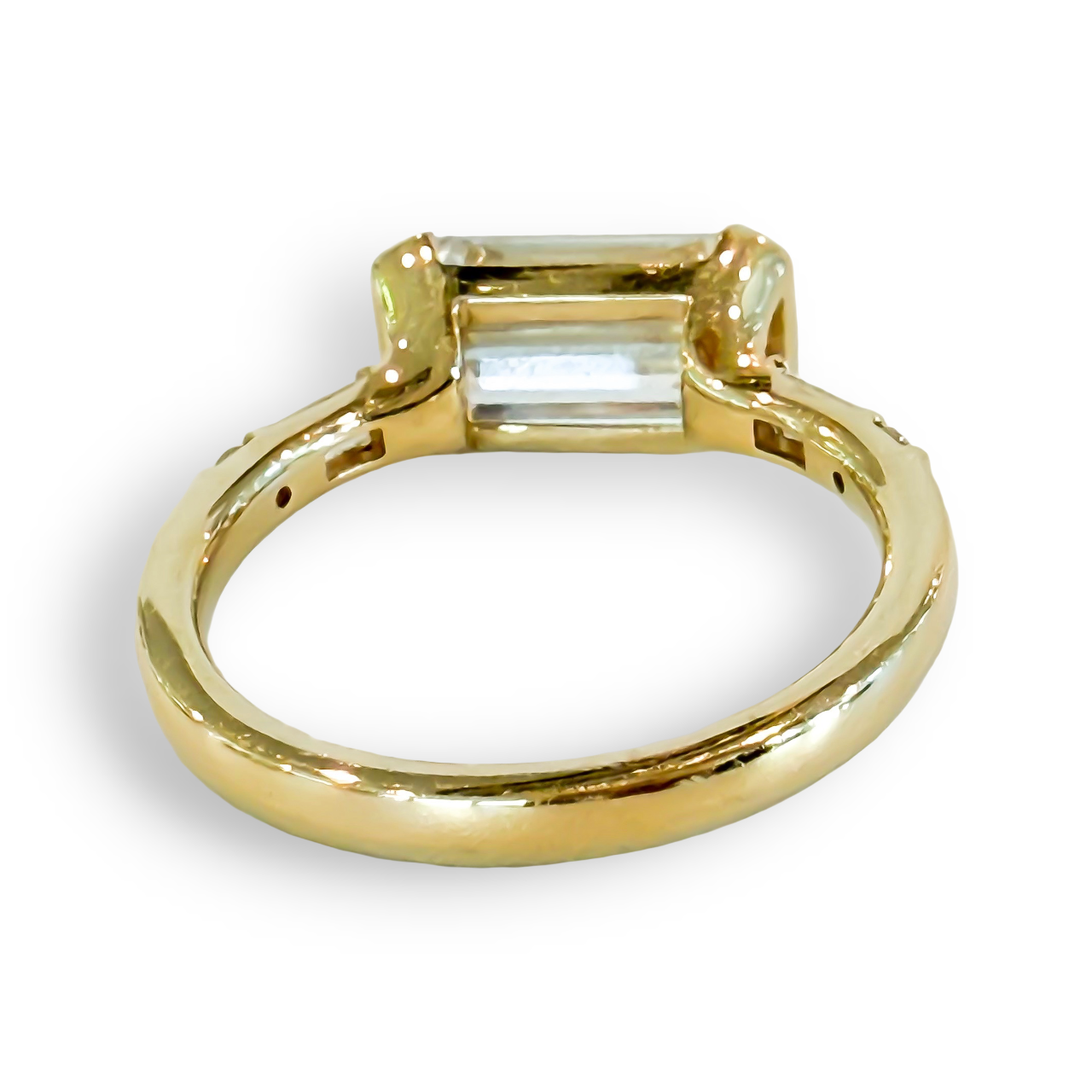 The Horizon East West Emerald Cut Ring