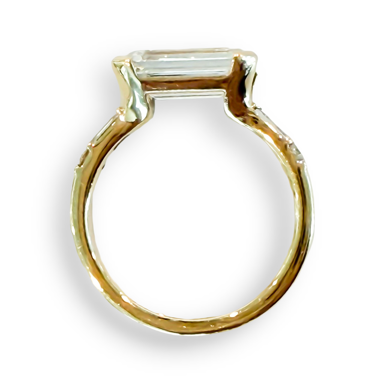 The Horizon East West Emerald Cut Ring