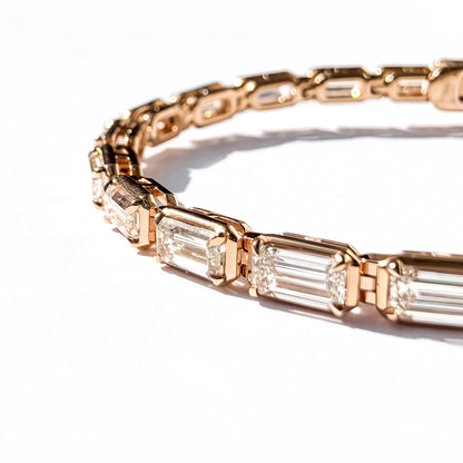 Baguette Tennis Bracelet in 14K Rose Gold