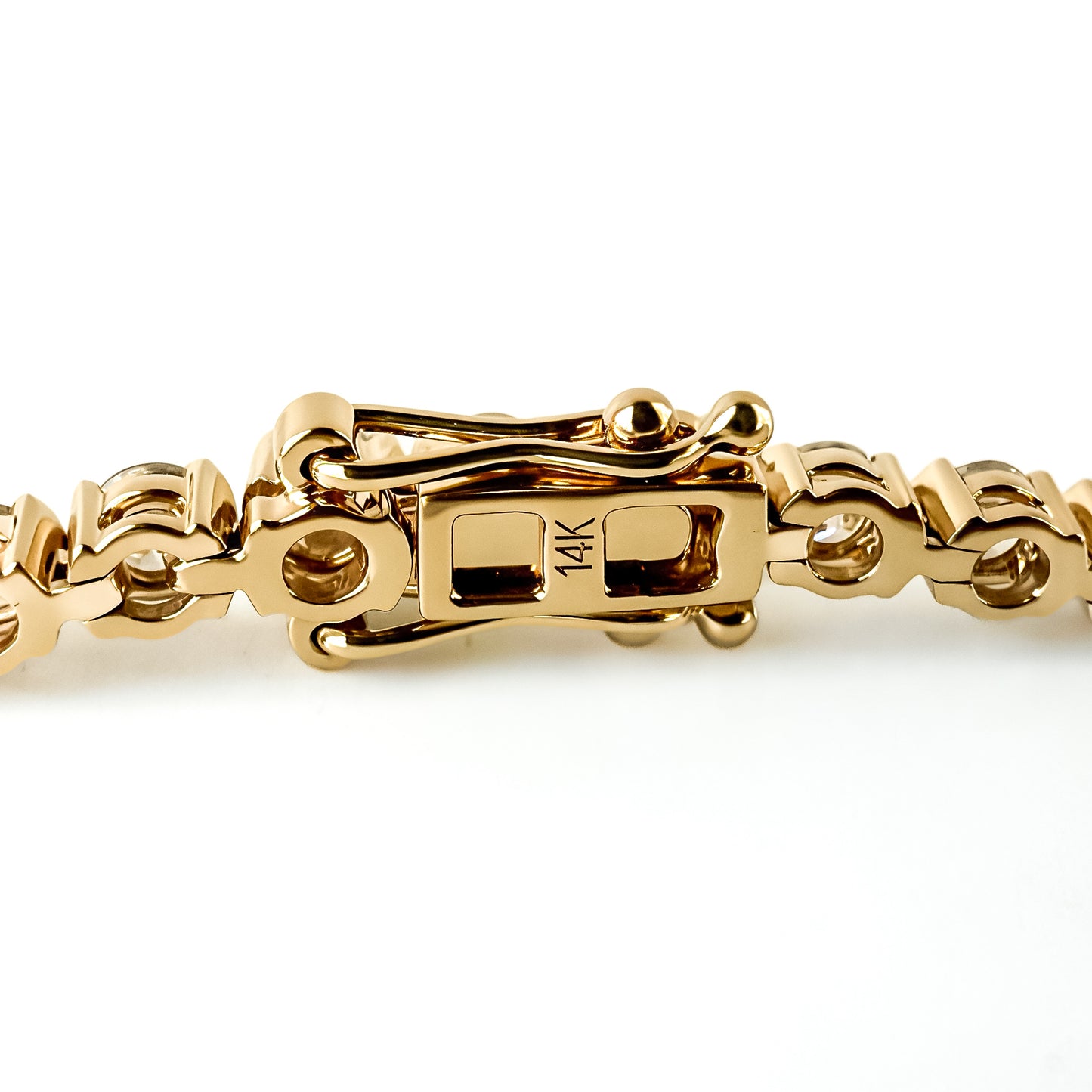 The Half Bezel Tennis Bracelet in 14K Yellow Gold