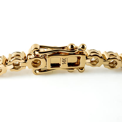 The Half Bezel Tennis Bracelet in 14K Yellow Gold