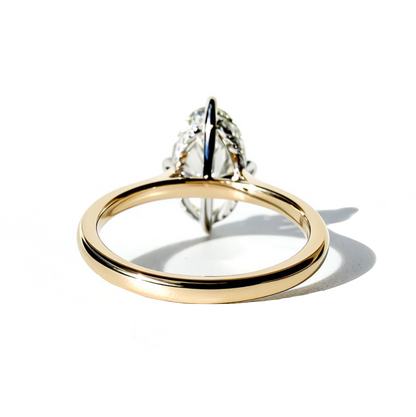 The Lodestone Crushed Ice Moval in Two Tone 14K Gold