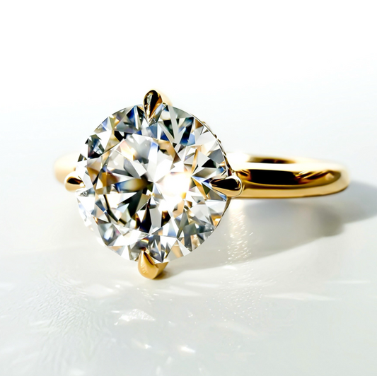 The Lodestone 2.5ct Round Brilliant Solitaire in 14K Yellow Gold