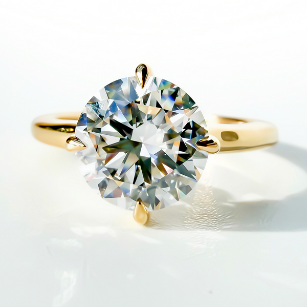 The Lodestone 2.5ct Round Brilliant Solitaire in 14K Yellow Gold