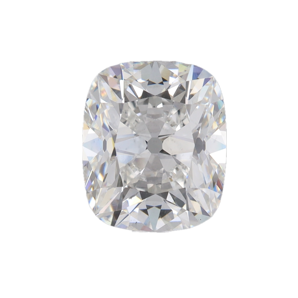 4.02ct F VS2 IGI Certified Old Mine Cut Cushion Lab Diamond