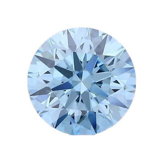 2.6ct Fancy Vivid Blue VS1 IGI Certified Round Brilliant Lab Diamond