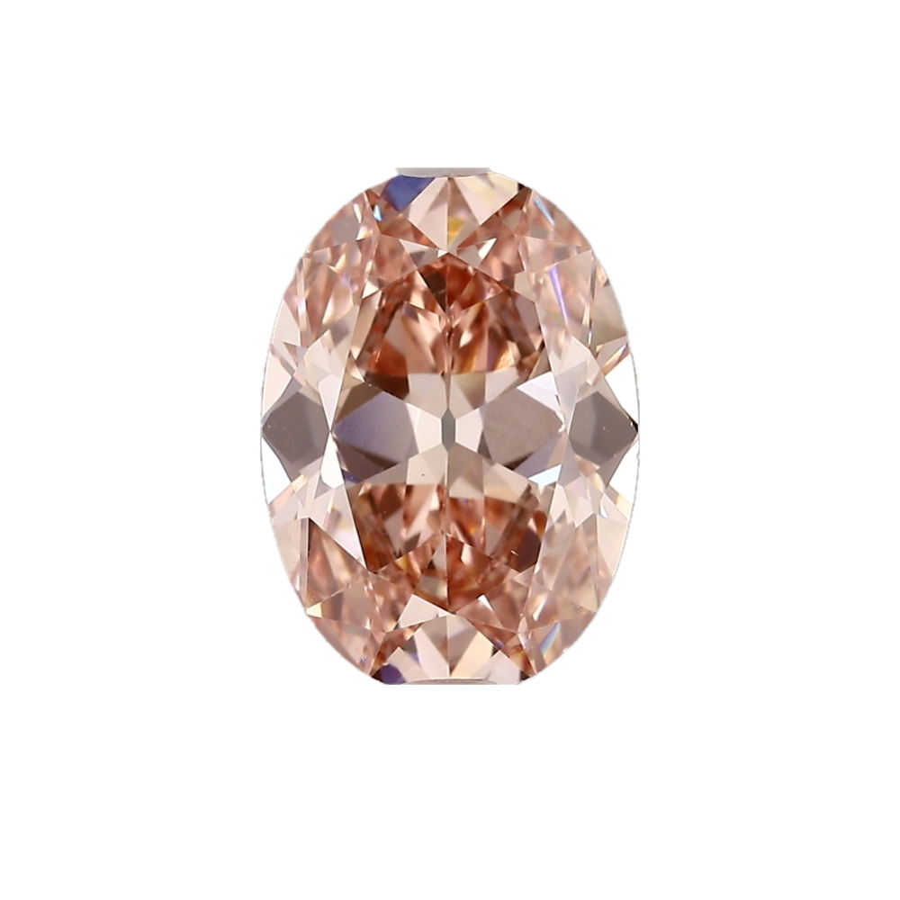 3.21ct Fancy Vivid Pink VS1 Old Mine Cut Oval Lab Diamond