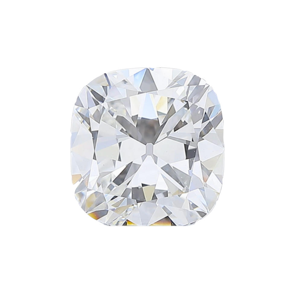 3.61ct F VVS2 IGI Certified Old Mine Cut Square Cushion Lab Diamond