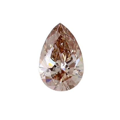 2.99ct Fancy Pinkish Brown VS1 IGI Certified Pear Brilliant Cut Lab Diamond