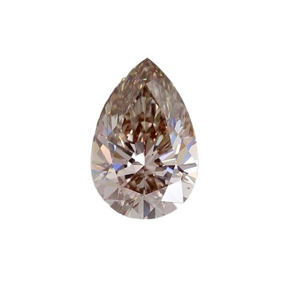 3.08ct Fancy Pinkish Brown VS1 IGI Certified Pear Brilliant Cut Lab Diamond