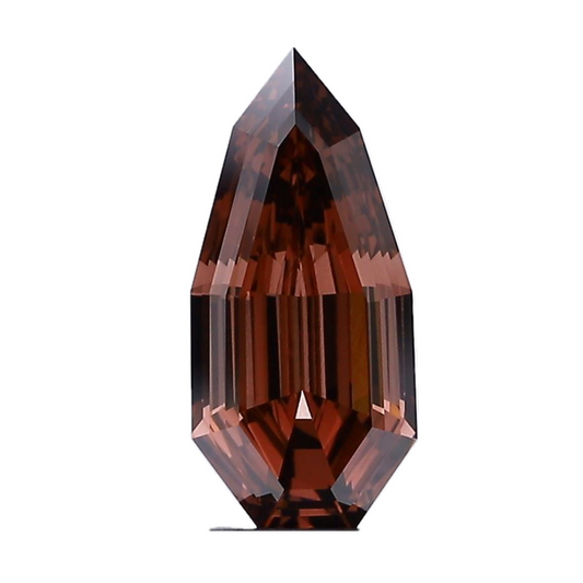 2.13ct Fancy Brown VS1 IGI Certified Step Cut Pear Shaped Lab Diamond