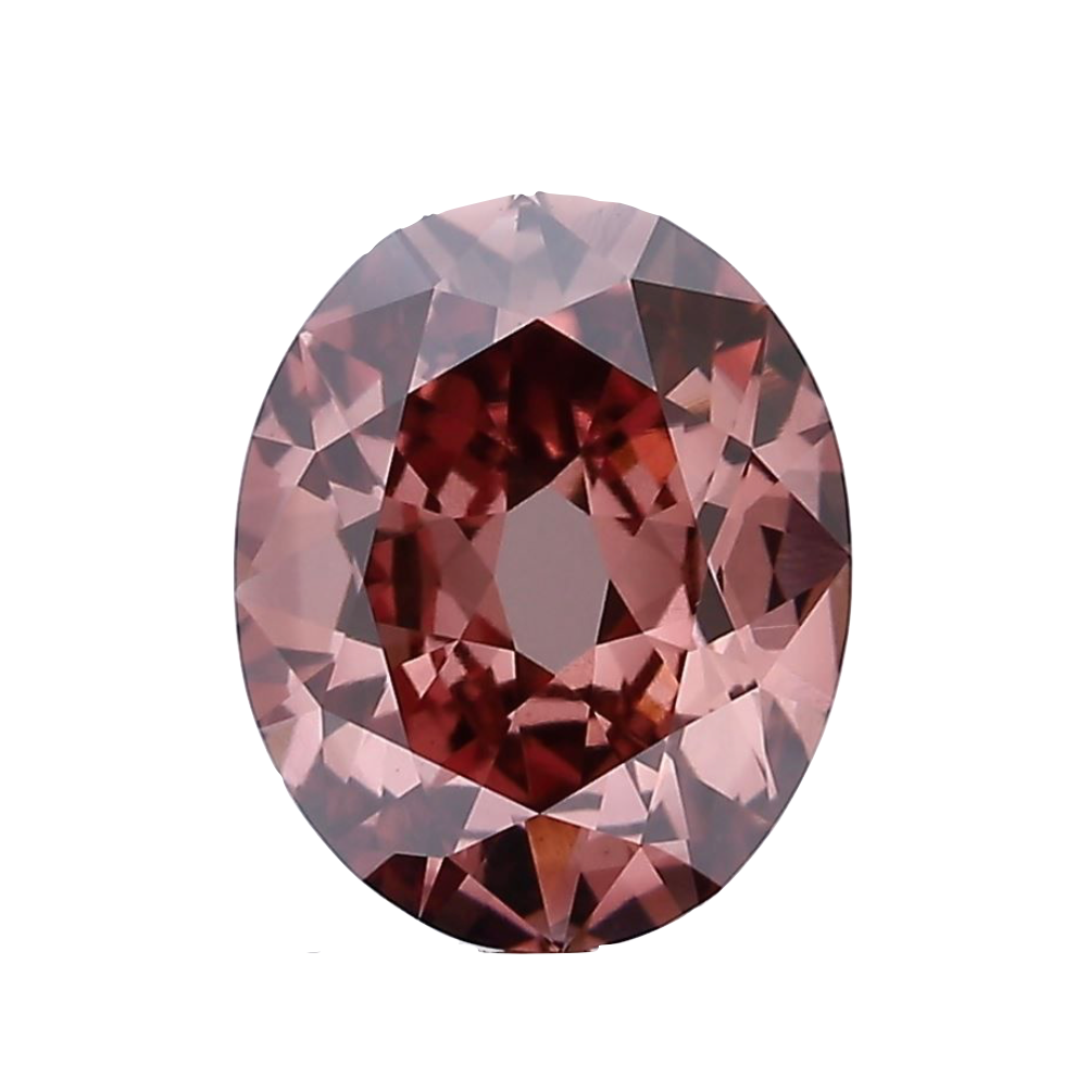 1.84ct Fancy Pinkish Brown VS1 IGI Certified Old Mine Cut Oval Lab Diamond