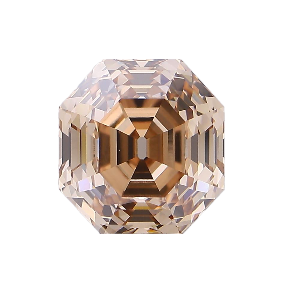 6.02ct Fancy Brown VVS2 IGI Certified Antique Cut Asscher Lab Diamond