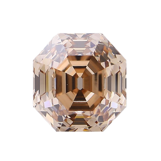 6.02ct Fancy Brown VVS2 IGI Certified Antique Cut Asscher Lab Diamond