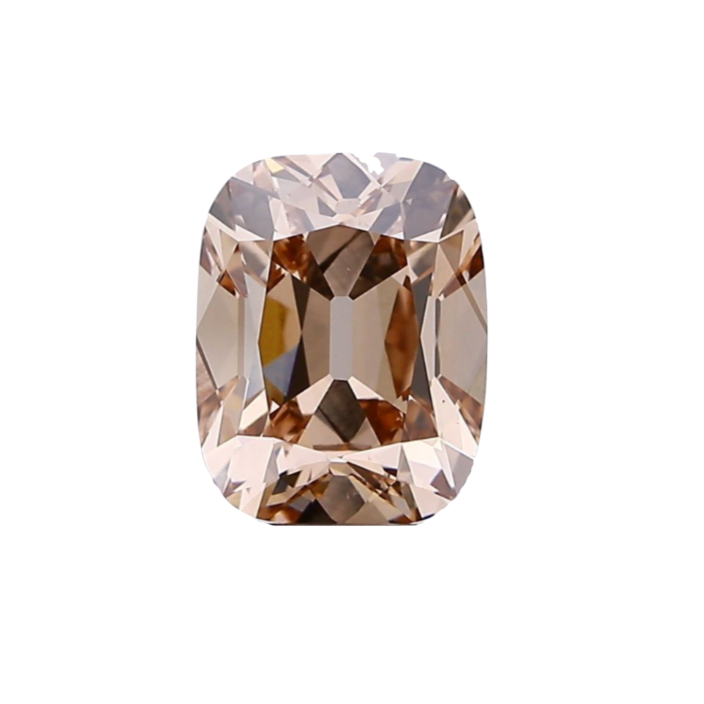 2.5ct Fancy Light Brown VS1 IGI Certified Old Mine Cut Cushion Lab Diamond