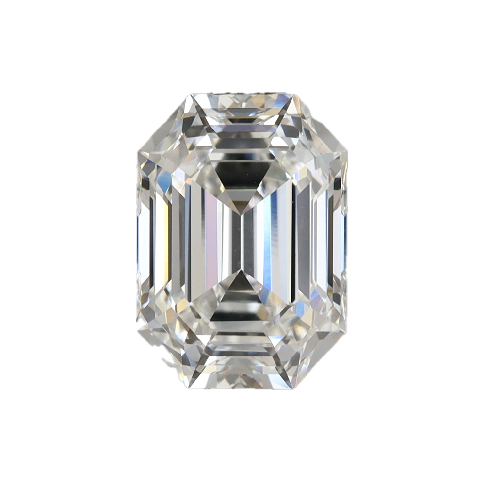 4.09ct F VVS2 IGI Certified Antique Cut Emerald Lab Grown Diamond