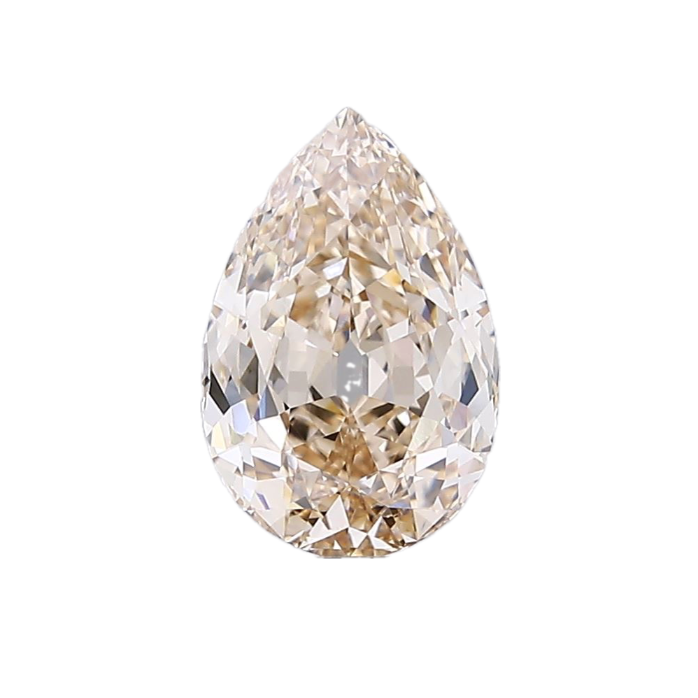 3.10ct Very Light Brown VVS2 Antique Cut Pear