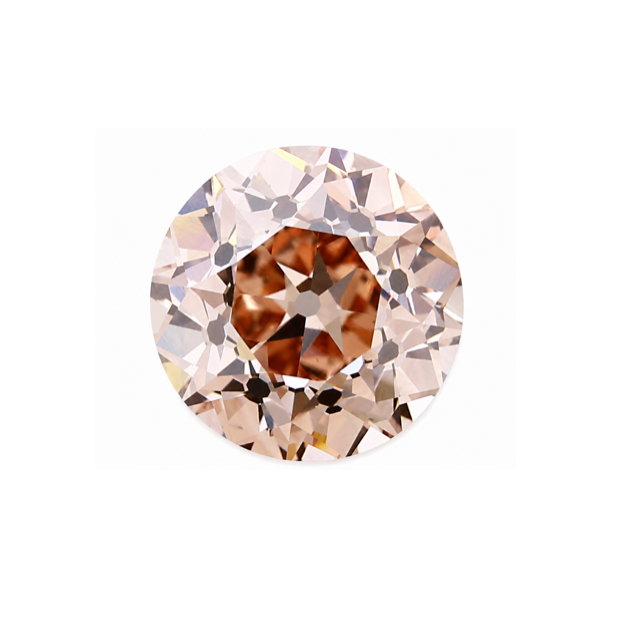 3.01ct Fancy Light Brown VS1 Round Antique (Old European) Cut