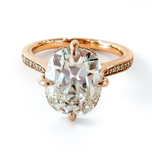 The Lodestone Rosé Old Mine Cut Cushion Solitaire