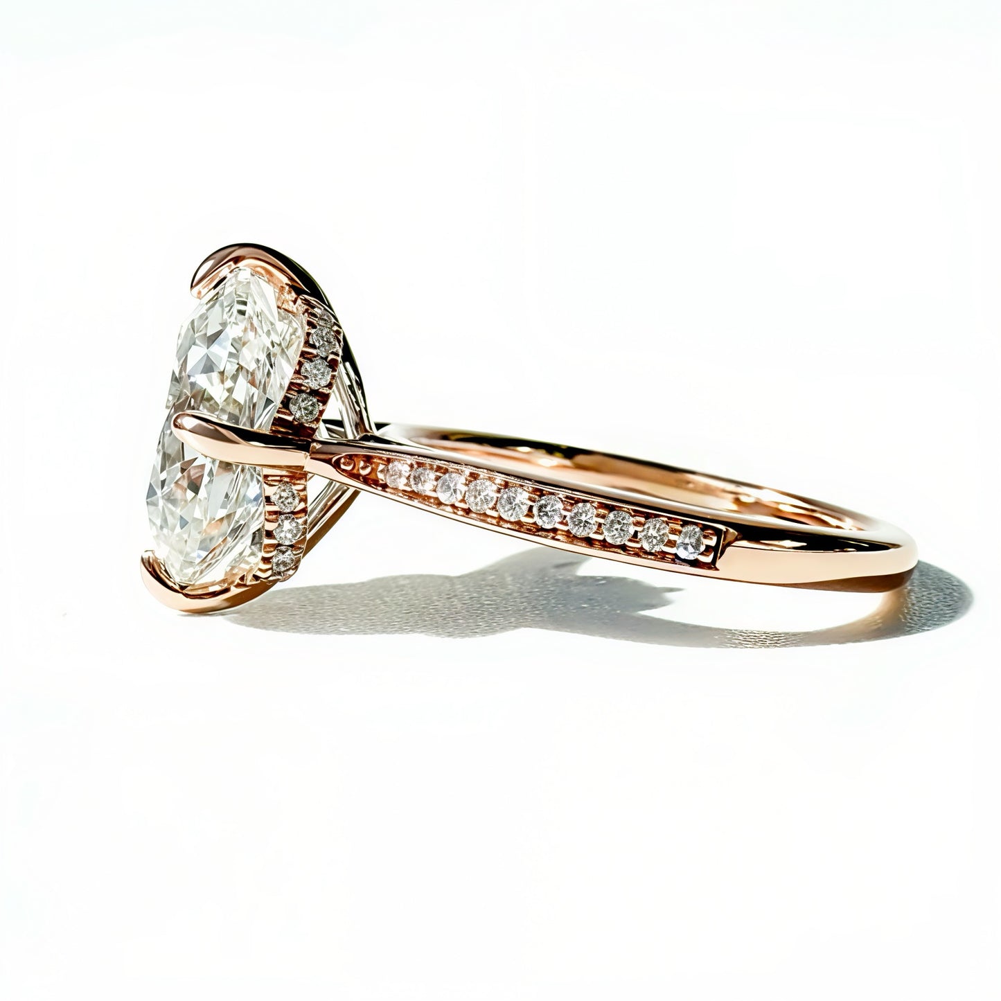 The Lodestone Rosé Old Mine Cut Cushion Solitaire