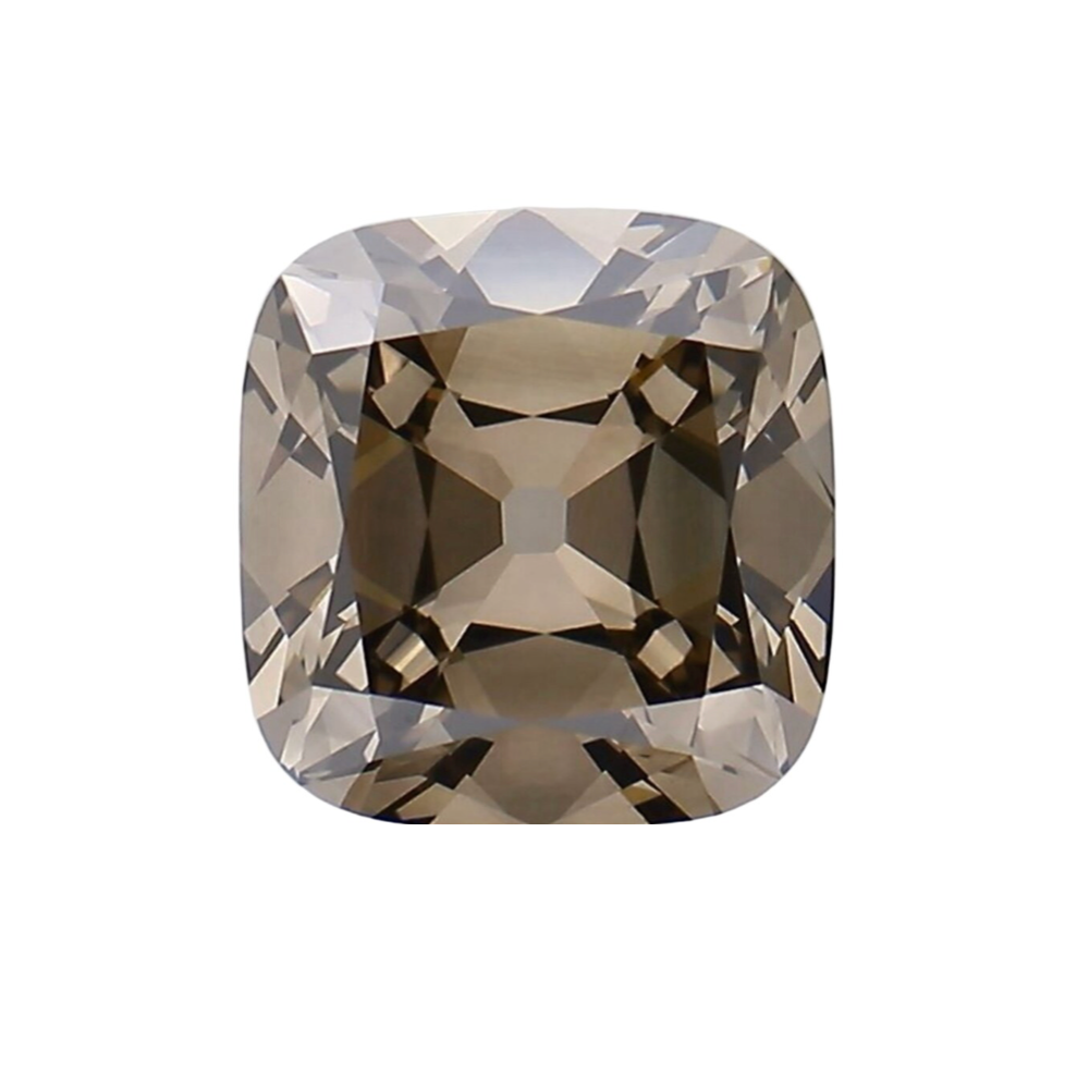 3.13ct Fancy Brown VS1 Old Mine Cut Cushion Lab Diamond