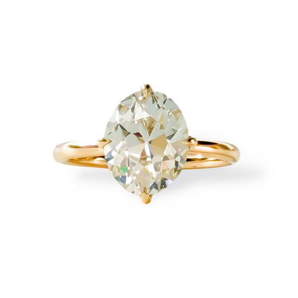 The Lodestone Oval 2.64ct Antique Cut Solitaire in Yellow Gold