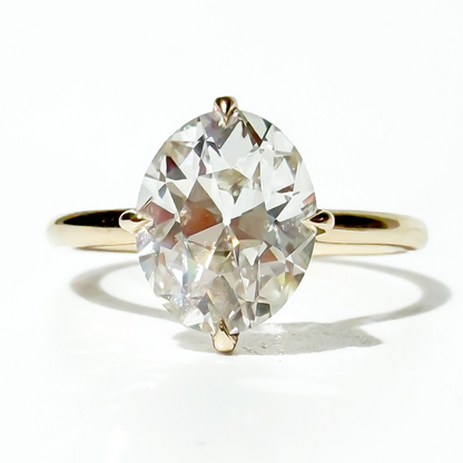 The Lodestone Oval 2.64ct Antique Cut Solitaire in Yellow Gold