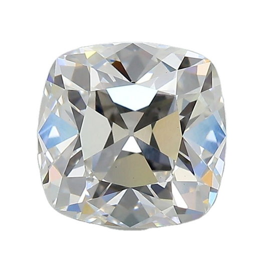 2.07ct E VS1 IGI Certified Old Mine Cut Square Cushion Lab Diamond