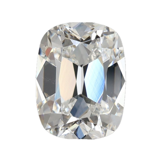 3.03ct F VVS2 IGI Certified Old Mine Cut Elongated Cushion Lab Diamond
