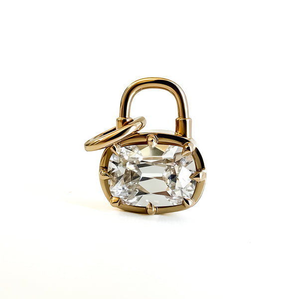 The Heirloom Padlock, 1.66ct Old Mine Cut Cushion