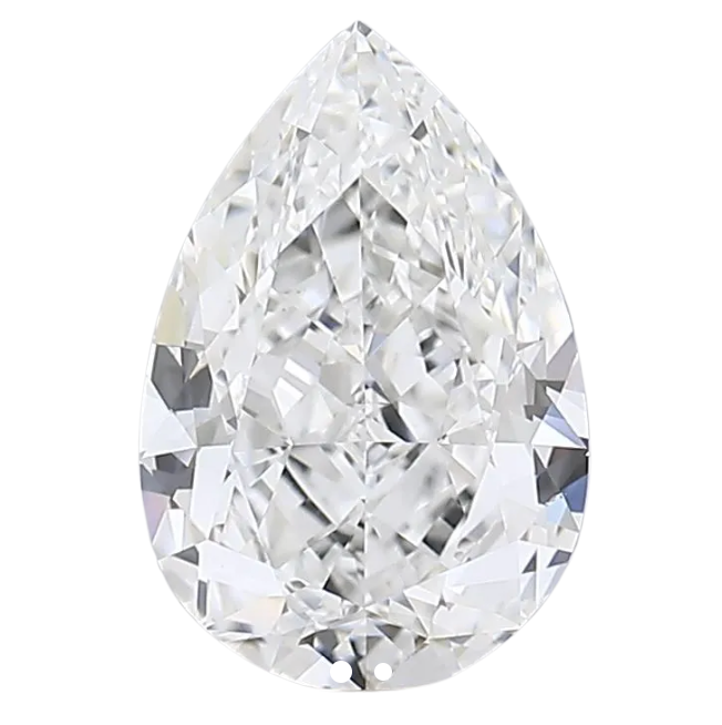 3.53ct IGI Certified Modified Brilliant Pear Shaped Lab Diamond