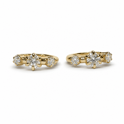 The Post Grad Huggies in 14K Yellow Gold
