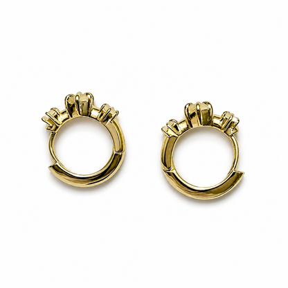 The Post Grad Huggies in 14K Yellow Gold