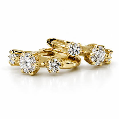 The Post Grad Huggies in 14K Yellow Gold