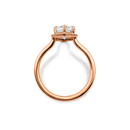 The Look Sharp Elongated Hexagon Halo Ring