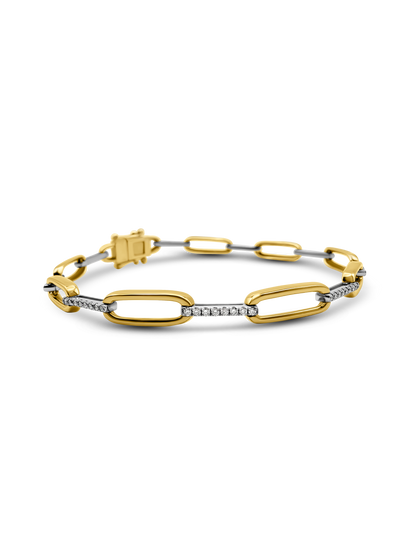 Pave paperclip bracelet