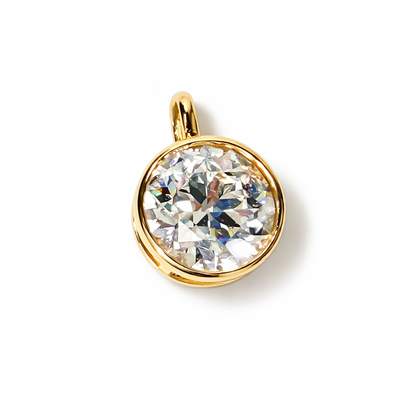 The OEC Bezel Pendant, 2.71ct Antique Cut in 14K Yellow Gold