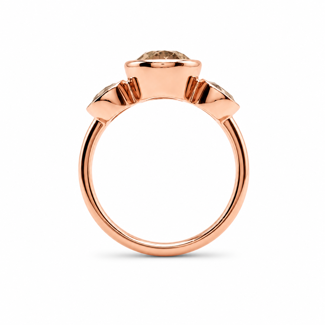 The Rosé Champagne Bezel in 14K Rose Gold