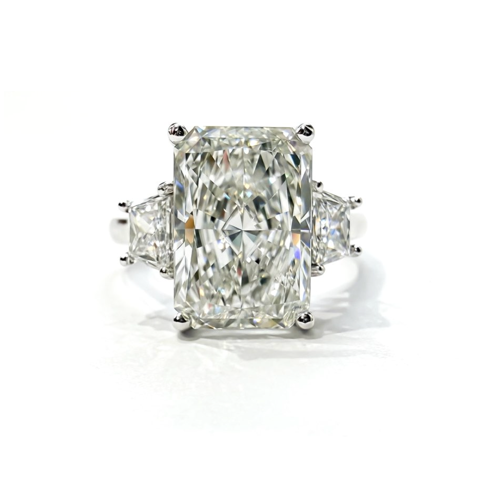 The Triple Threat 5.5ct Radiant Ring in Platinum