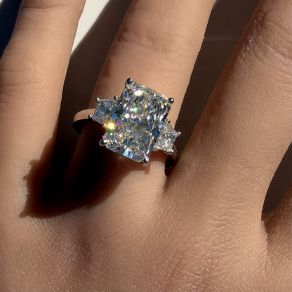 The Triple Threat 5.5ct Radiant Ring in Platinum