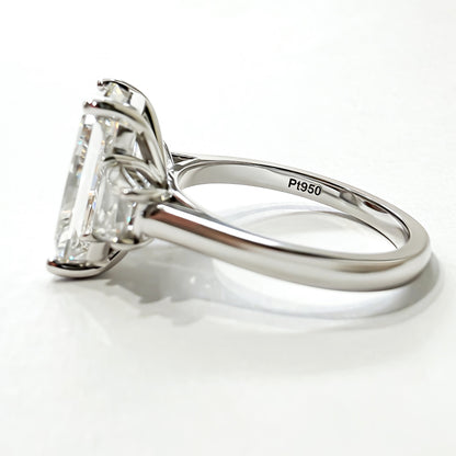 The Triple Threat 5.5ct Radiant Ring in Platinum