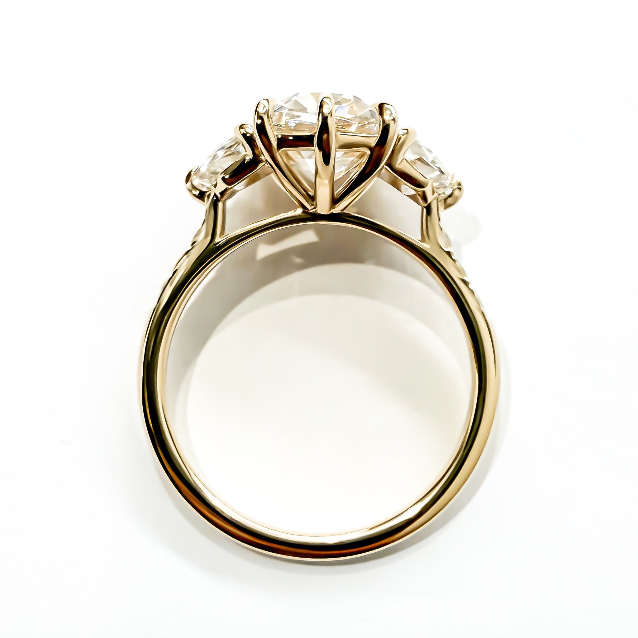 Old Mine Cut with Cadillacs in 14K Yellow Gold