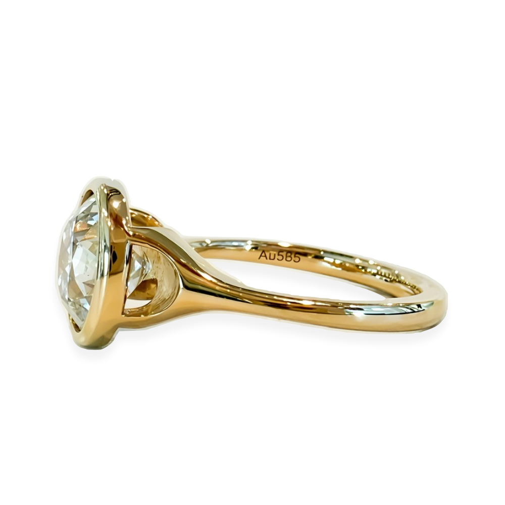 The Sunroof 3ct Old European Cut Bezel Solitaire