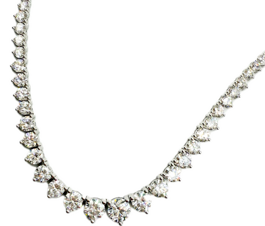 The Fancy Pants Graduated Tennis Necklace - 15.8 carats